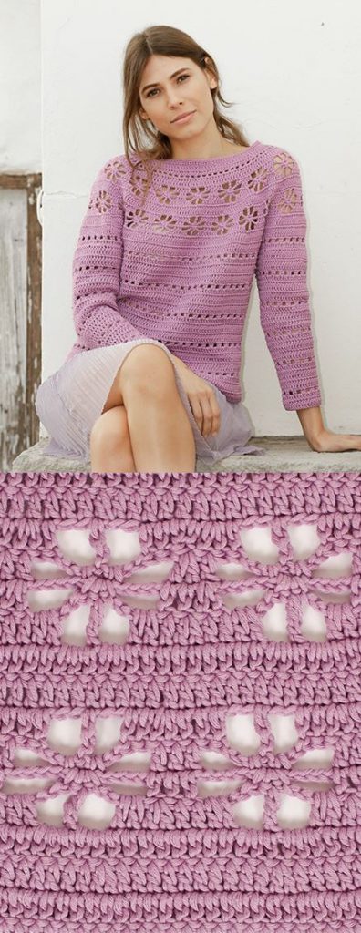 Free Crochet Pattern for a Daisy Chain Sweater
