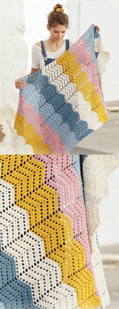 Free Crochet Pattern for a Zig-Zag Afghan
