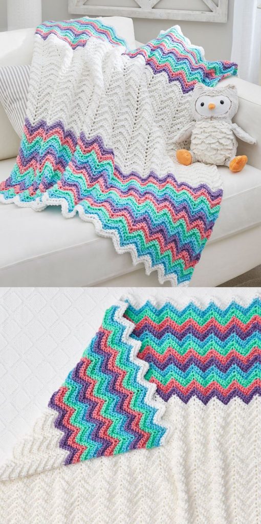 Ripple Blanket Crochet Patterns for Baby