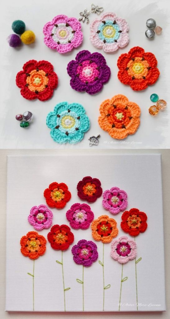 Free Crochet Pattern for Little Flowers that are Addictive to Make