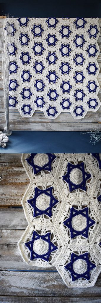 Free Crochet Pattern for a Hanukkah Throw