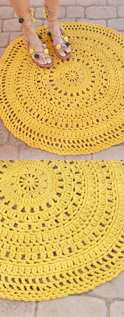 Free Crochet Pattern for a Round Carpet Rug