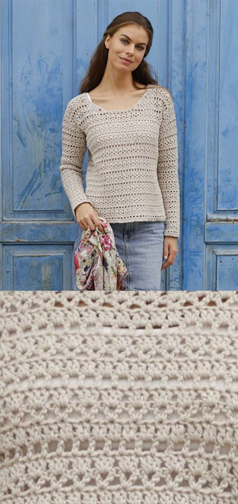Free Crochet Pattern for a Woman's Lace Sweater