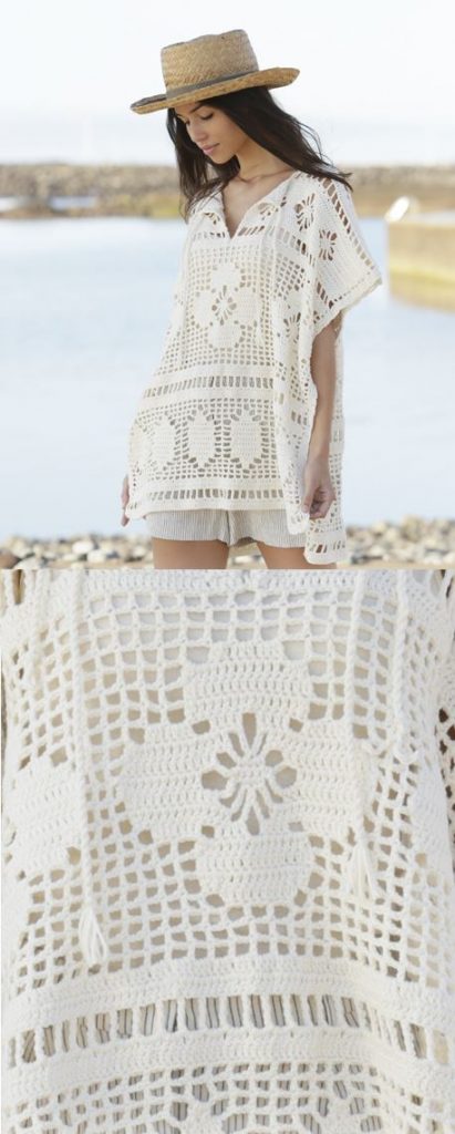 Free Crochet Pattern for a Carefree Summer Cover Up in Lace