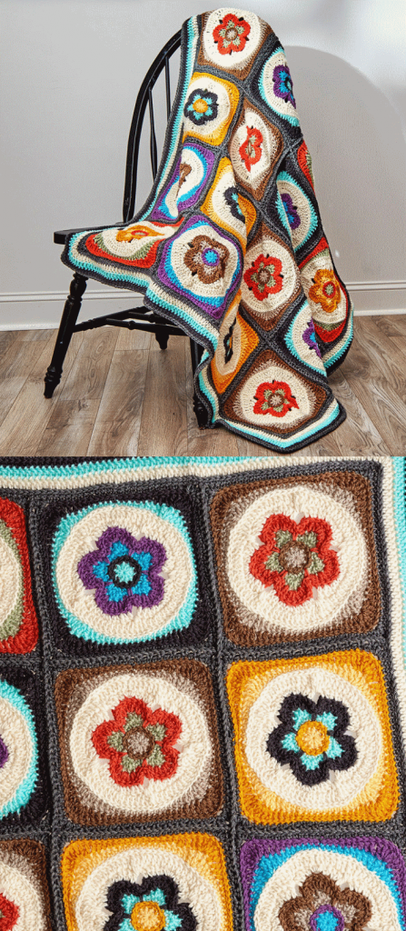 Crochet Flower Blanket Patterns Free