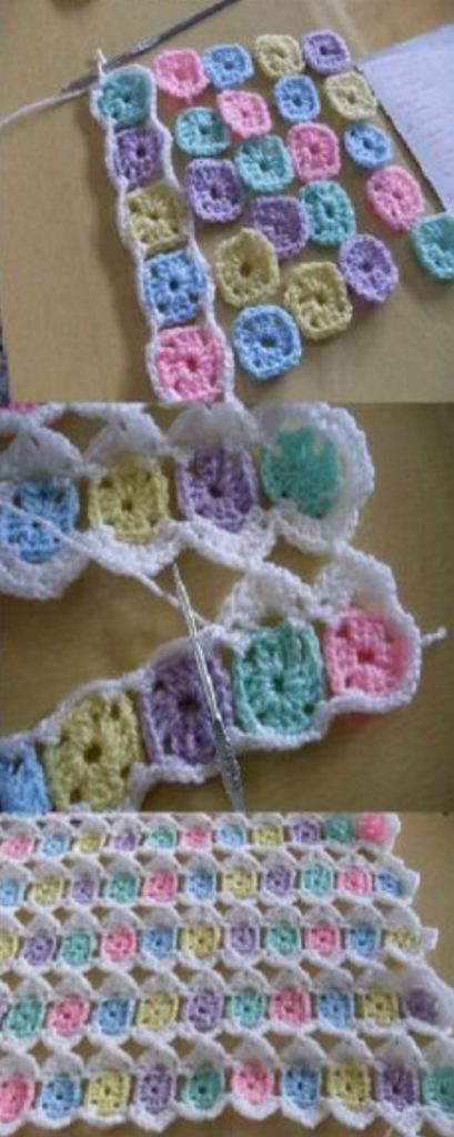 Stash Buster Crochet Blanket Pattern Ideas - Left Over Yarn Baby Blanket