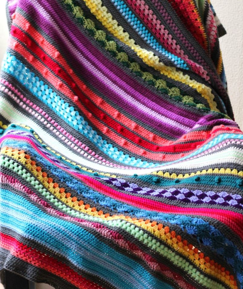 yarn stash bust blanket crochet free pattern