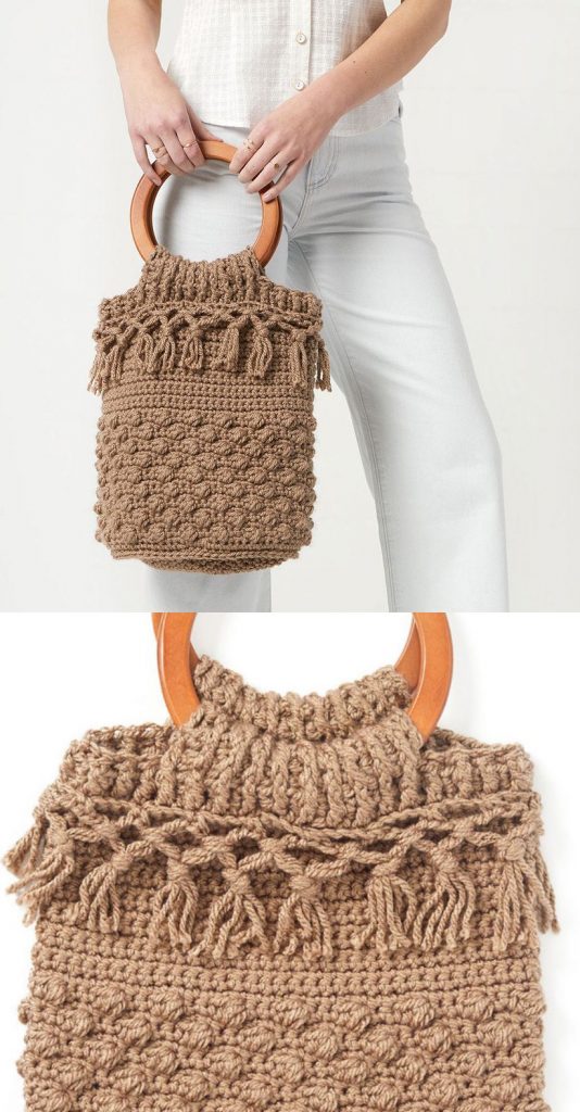 Free Crochet Pattern for a Day Trip Bucket Bag