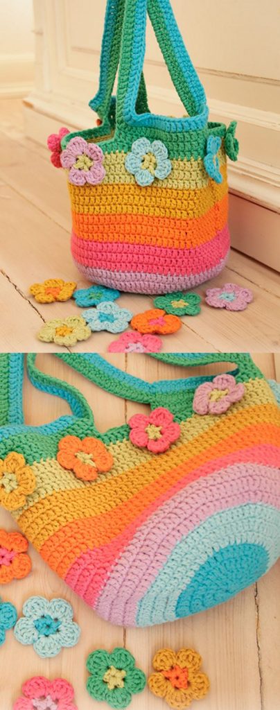 Free Crochet Pattern for a Flower Market Bag