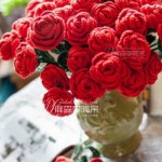 A Vase Full of Crochet Roses