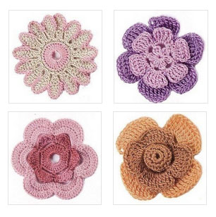 4 Beautiful Crochet Flower Patterns