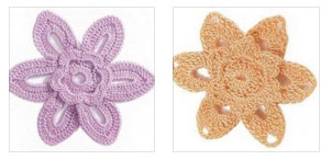 6 Petal Crochet Flowers