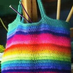 Colorful Striped Crochet Tote