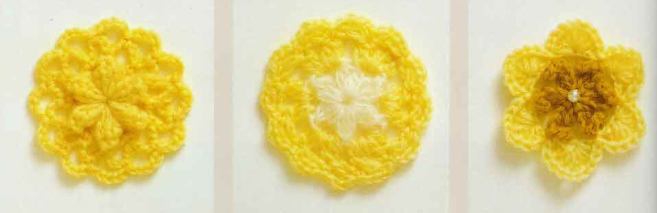 Little Yellow Crochet Flowers