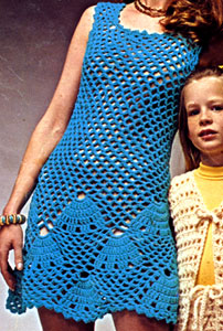 Seashell Shift Pattern Crochet Dress