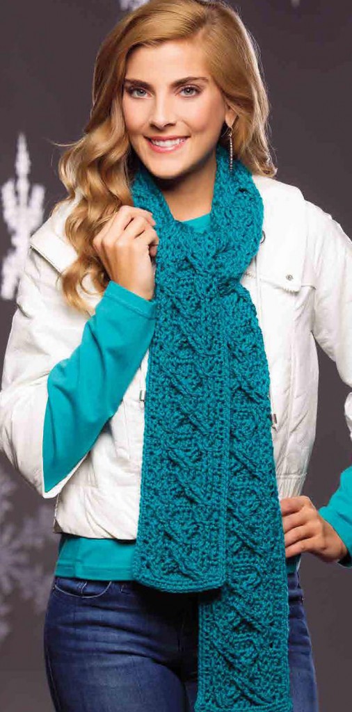 Crochet Cabled Scarf