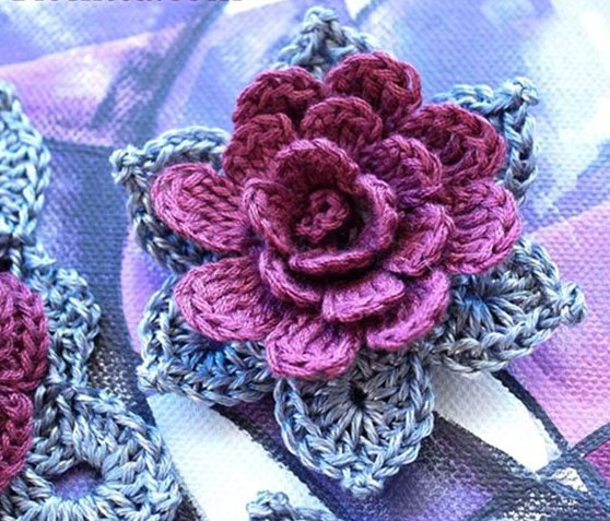 3D Crochet Flower Pattern ⋆ Crochet Kingdom