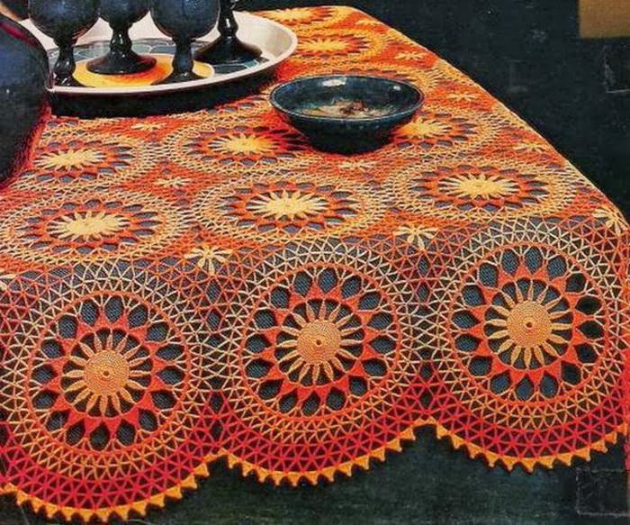 Circular Tablecloth Vintage Crochet Pattern