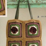 Crochet Squares Bag Pattern with Flowers