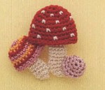 Cute Crochet Mushrooms Hair Clips