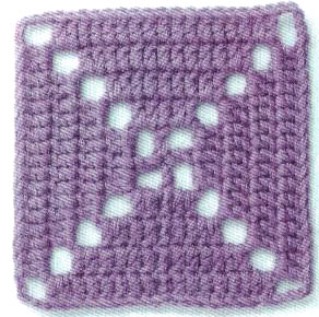 Inverted X - Crochet Square