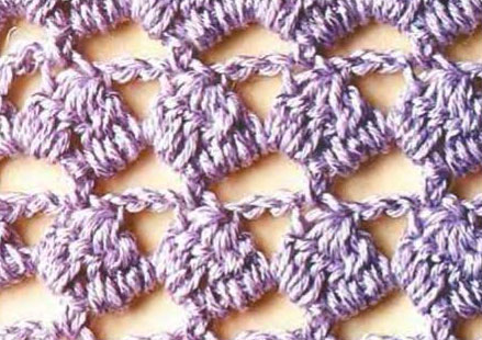 Purple Crochet Stitch Pattern