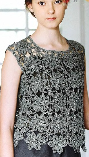 Square Floral Motif Top 