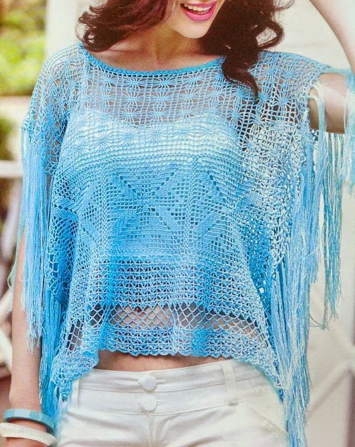 Stylish Crochet Poncho