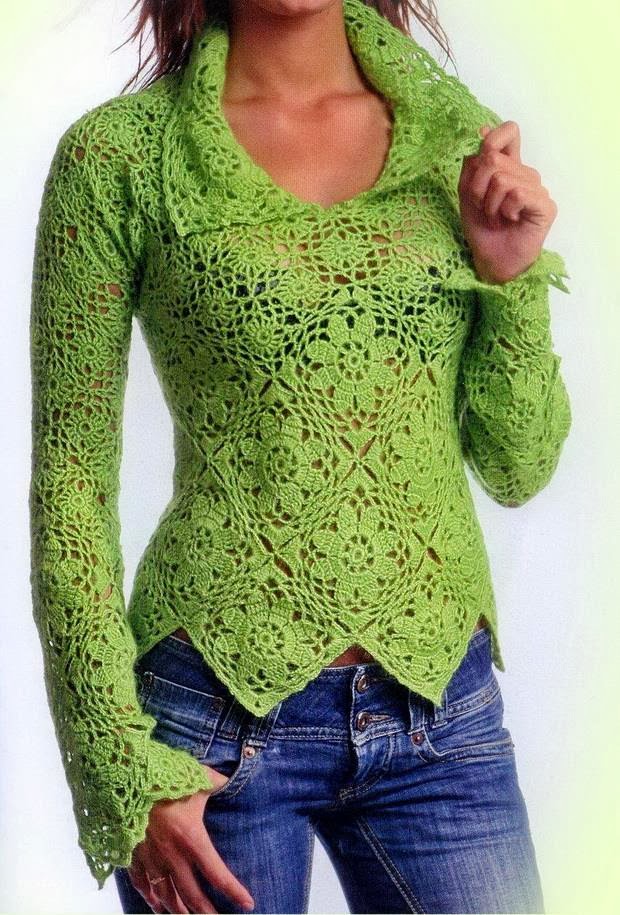 Collared Crochet Sweater Pattern ⋆ Crochet Kingdom