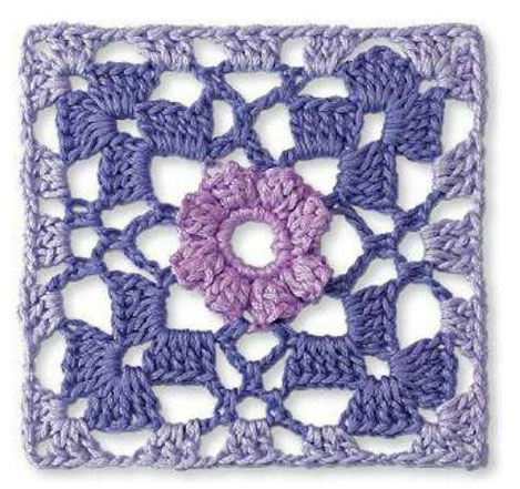 Crochet Granny Flower Diagram