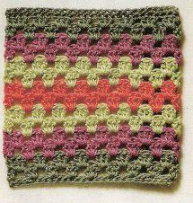 Striped Crochet Square