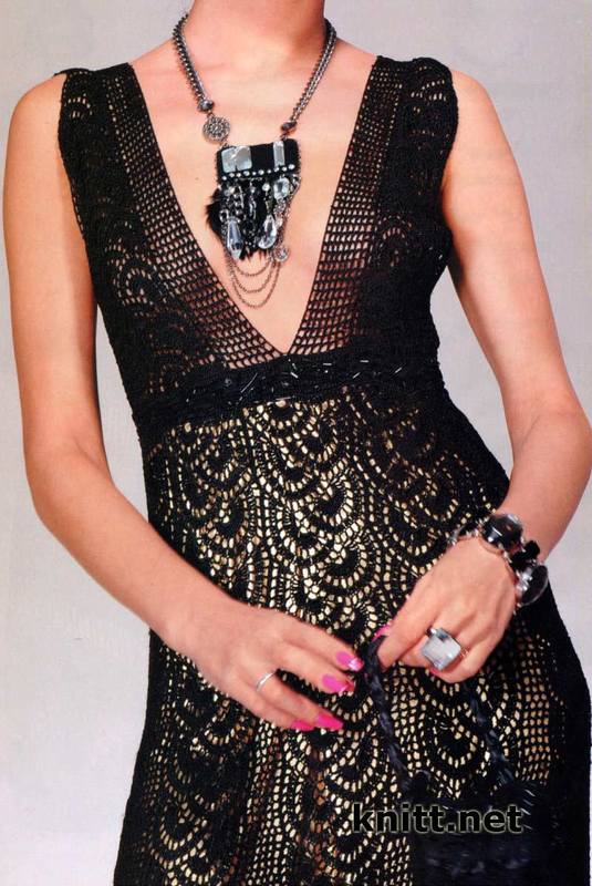 Long Evening Dress Crochet Pattern 