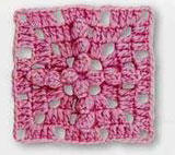 Square Crochet Pattern - Bobble Cross Square