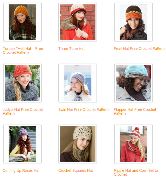 A Few Crochet Patterns For Hats