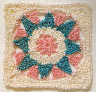 Flower/Sun Square Pattern