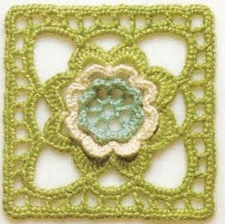 Flower in a Square Crochet Motif