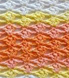 Ombre Colored Crochet Stitch