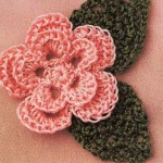Crochet Flower and Leaves