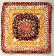 Circle Square Crochet Square