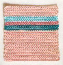 Striped Rows Crochet Square