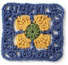 Sunflower Crochet Square 