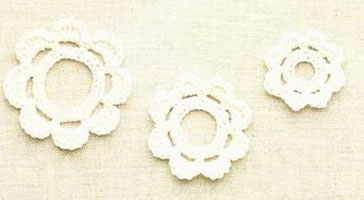 3 Sizes Crochet Flowers