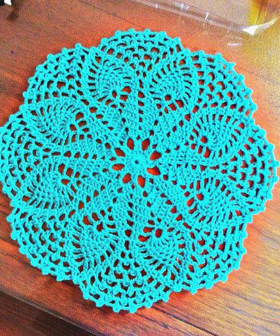 Turquoise Doily Pattern