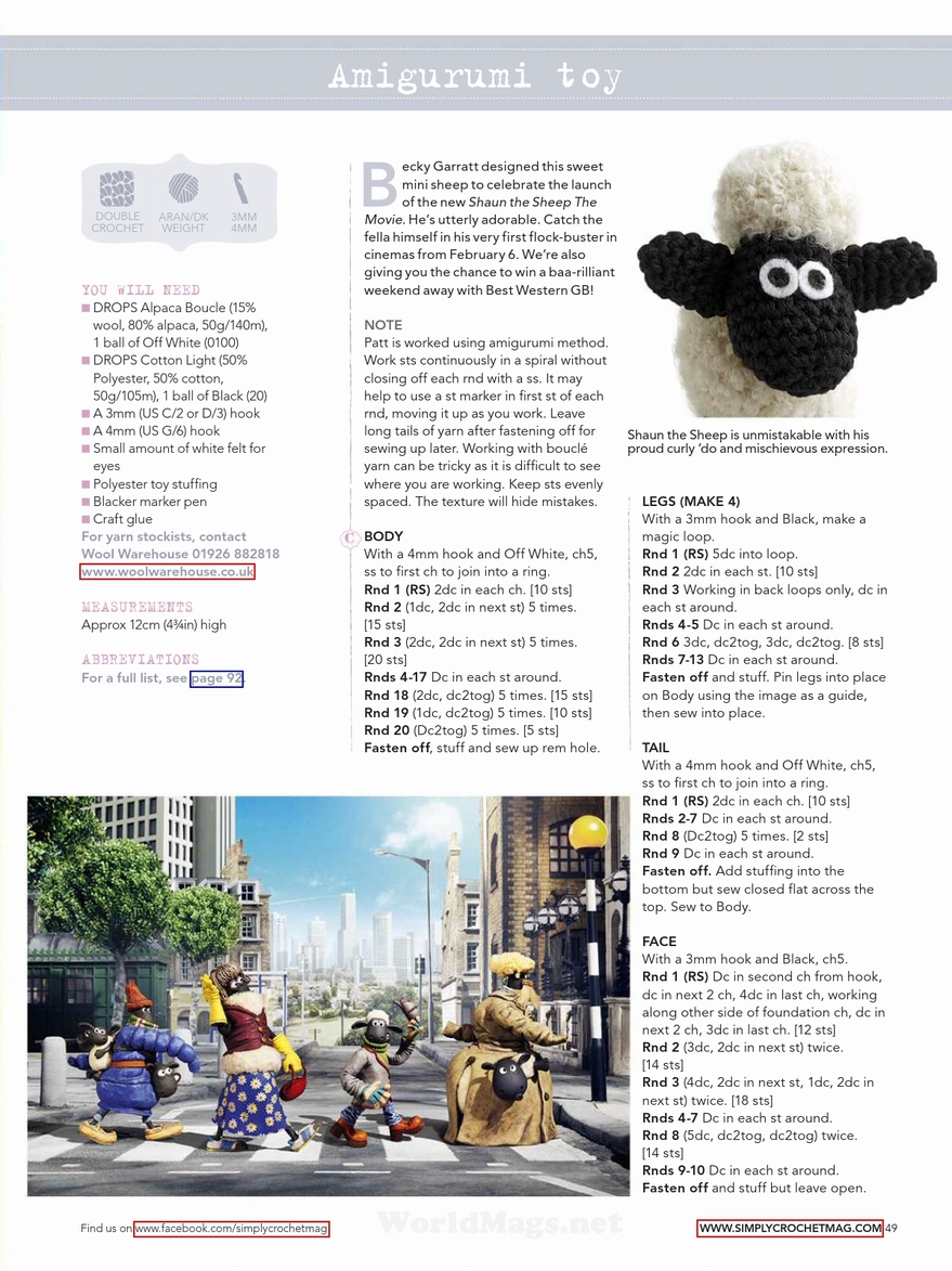 Shaun The Sheep Crochet Toy Pattern Crochet Kingdom