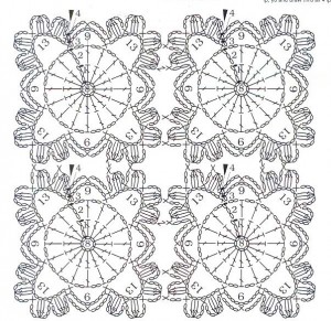 White and Blue Lace Square Afghan Pattern ⋆ Crochet Kingdom