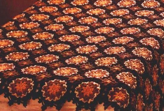 Crochet Bedspread - Flower Motif Plaid