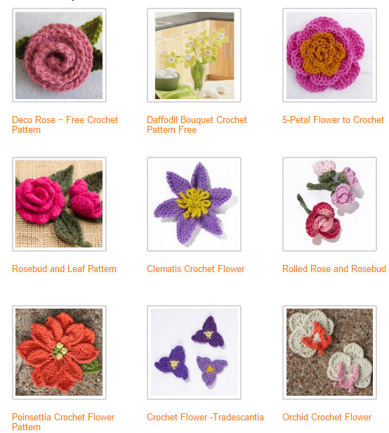 Free Crochet Patterns for Flowers and Leaves