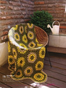 Sunflower Crochet Throw Pattern