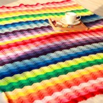 Rainbow Ripples Crochet Blanket Pattern