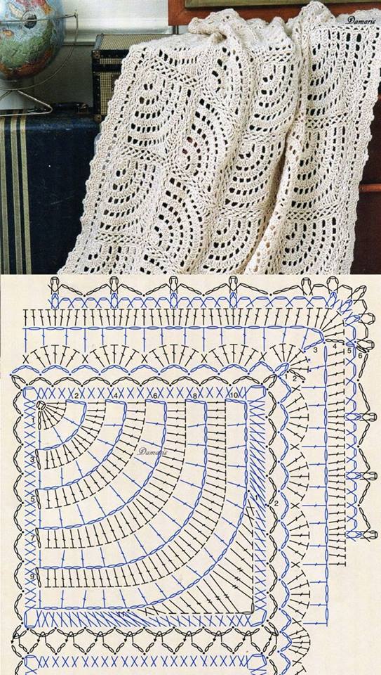 Semi Circle Crochet Blanket